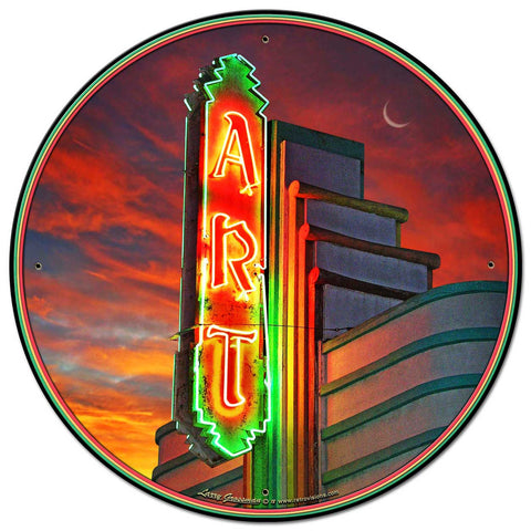 Art Sign Vintage Sign Metal Sign