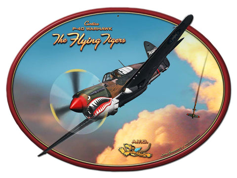 P-40-Flying-Tiger-Vintage-Sign-Metal-Sign