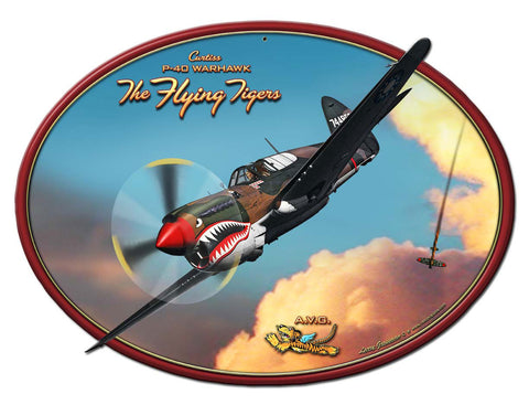 P-40 Flying Tiger Vintage Sign Metal Sign