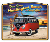 Huntington Beach VW Frame Vintage Sign Metal Sign