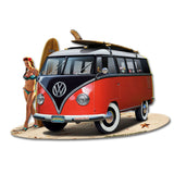 Huntington-Beach-VW-Cut-Out-18-x-15-Custom-Shape-Metal-Sign