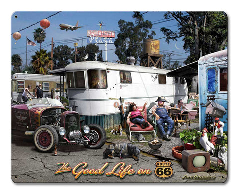 The Good Life Vintage Sign Metal Sign