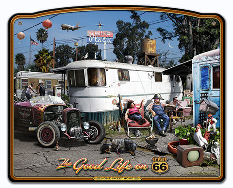 The Good Life Frame Vintage Sign Metal Sign