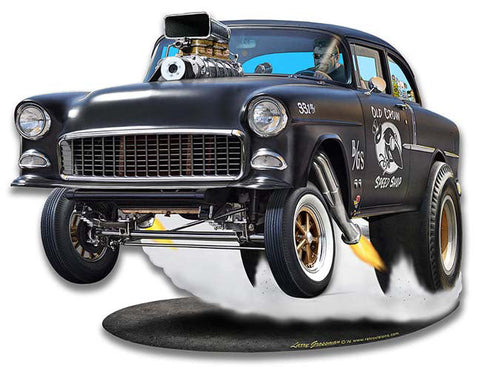 1955-Bad-Ass-Gasser-Cut-Out-Vintage-Sign-Metal-Sign