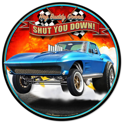 1963-SHUT-DOWN-Vintage-Sign-Metal-Sign