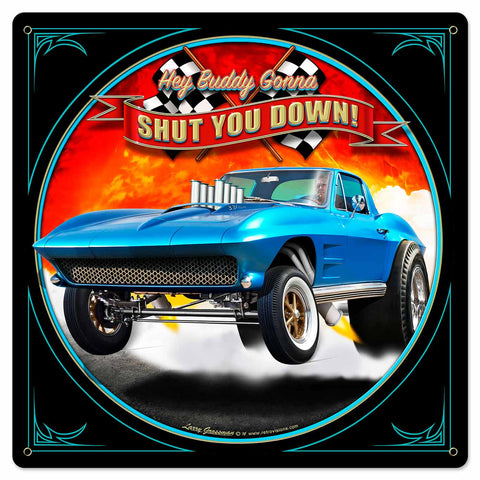 1963-SHUT-DOWN-Vintage-Sign-Metal-Sign