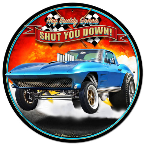 1963-SHUT-DOWN-Vintage-Sign-Metal-Sign