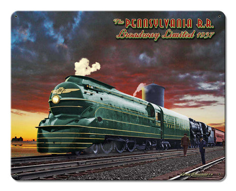 Pennsylvania Railroad Vintage Sign Metal Sign