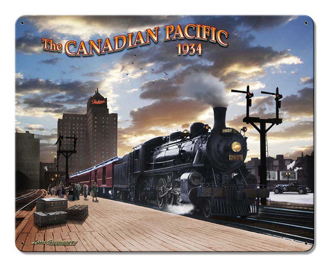 Canadian Pacific Train Vintage Sign Metal Sign