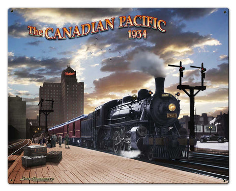 Canadian Pacific Train Vintage Sign Metal Sign