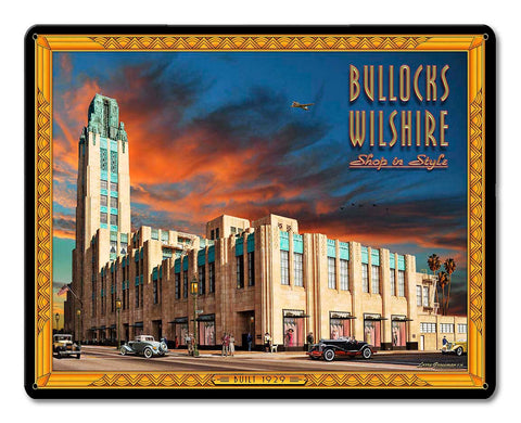 Bullocks Wilshire Vintage Sign Metal Sign