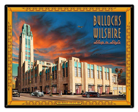 Bullocks Wilshire Vintage Sign Metal Sign