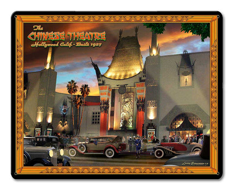 Chinese Theatre Vintage Sign Metal Sign