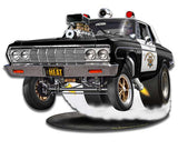Mopar Cop Car Cut-out Vintage Sign Metal Sign