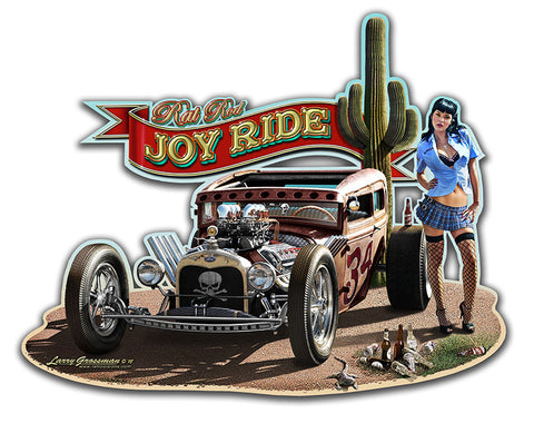 Rat Rod Joy Ride Mild Vintage Sign Metal Sign