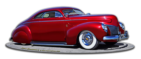 1939 Merc Kustom Vintage Sign Metal Sign