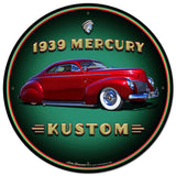 1939 Merc Kustom Vintage Sign Metal Sign