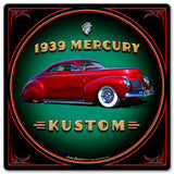 1939 Merc Kustom Vintage Sign Metal Sign