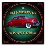 1939 Merc Kustom Vintage Sign Metal Sign
