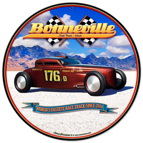 Bonneville Speed Coupe Vintage Sign Metal Sign