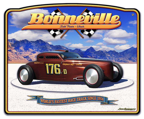 Bonneville Speed Coupe 3D Vintage Sign Metal Sign