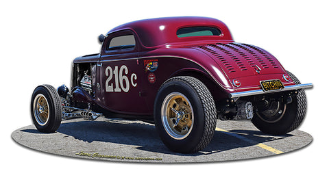 1933 Speed Coupe Cutout 18x9 Vintage Sign Metal Sign