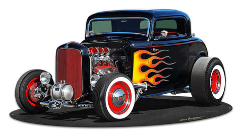 1932-Deuce-Coupe-Cutout-Vintage-Sign-Metal-Sign