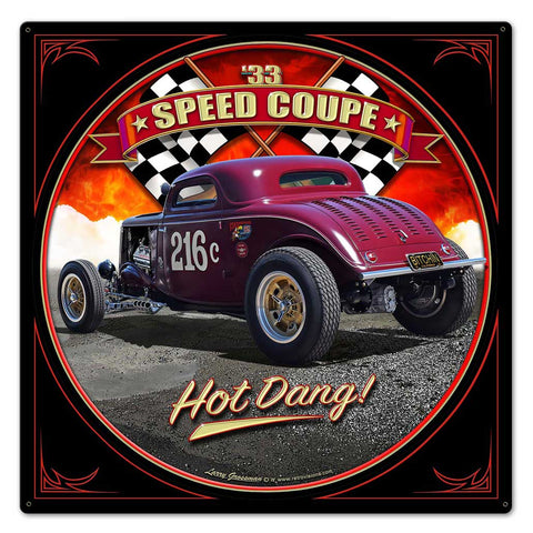 1933 Speed Coupe Vintage Sign Metal Sign