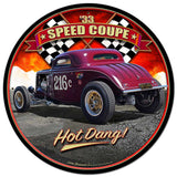 1933 Speed Coupe 28inch Round Vintage Sign Metal Sign