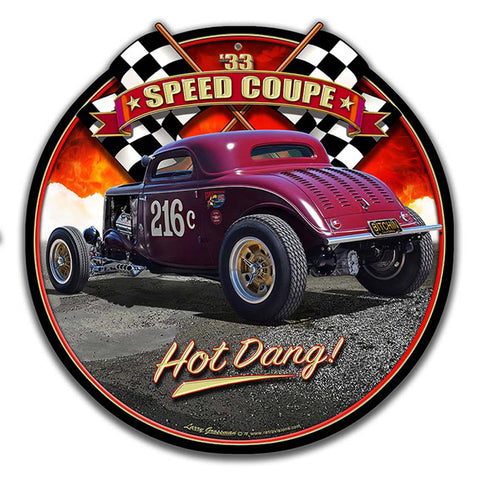 1933 Speed Coupe Plasma Vintage Sign Metal Sign
