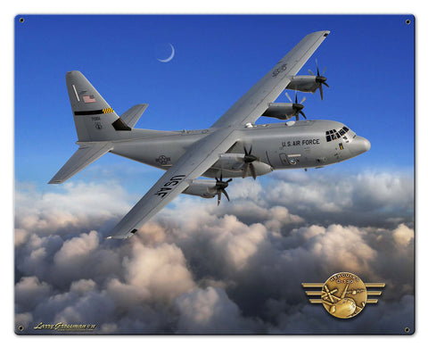 C-130 Hercules Vintage Sign Metal Sign
