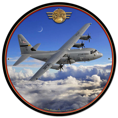 C-130 Hercules Vintage Sign Metal Sign