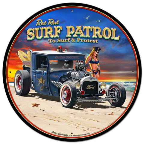 1929-Rat-Rod-Surf-Patrol-Vintage-Sign-Metal-Sign