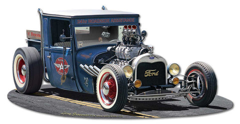 1929-Rat-Rod-Service-Cutout-Vintage-Sign-Metal-Sign