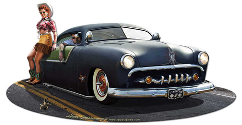 1951-Led-Sled-Cutout-Vintage-Sign-Metal-Sign