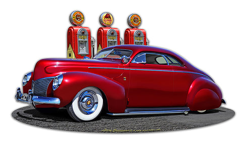 1939 Merc Kustom Fill-up NG Vintage Sign Metal Sign