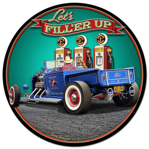 1929-Rod-Pickup-Fillup-Vintage-Sign-Metal-Sign