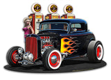 1932 Deuce Coupe Fillup Vintage Sign Metal Sign