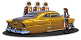 1954 Chev Led Sled Fill-up Vintage Sign Metal Sign
