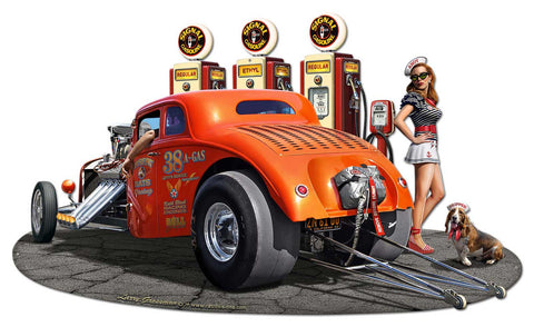 1933 Willys Filler-up Vintage Sign Metal Sign