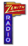 1936 Zenith Radio Sign Vintage Sign Metal Sign