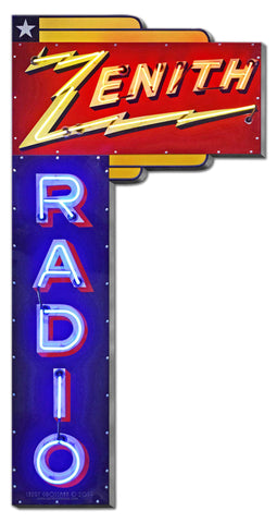 Zenith-Radio-Sign-Vintage-Sign-Metal-Sign