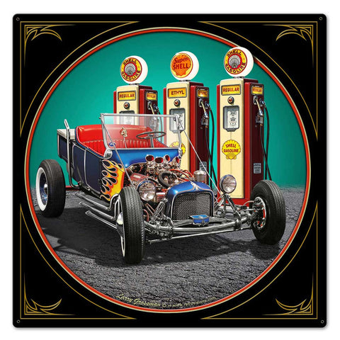 LGB412 - 1922 T BUCKET FILL-UP Vintage Sign Metal Sign