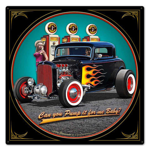 1932-Deuce-Coupe-Fill-up-Vintage-Sign-Metal-Sign