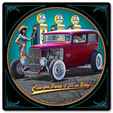 1932 Sedan Fill-up Vintage Sign Metal Sign