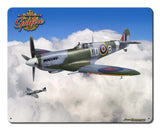 Spitfire RAF Fighter Plane Vintage Sign Metal Sign