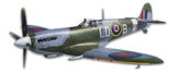 Spitfire RAF Fighter Plane Cutout Vintage Sign Metal Sign