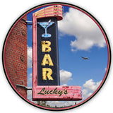Lucky's Bar Vintage Sign Metal Sign
