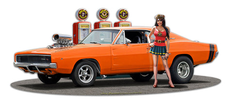 1969-Dodge-Charger-Fill-up-WG-Vintage-Sign-Metal-Sign