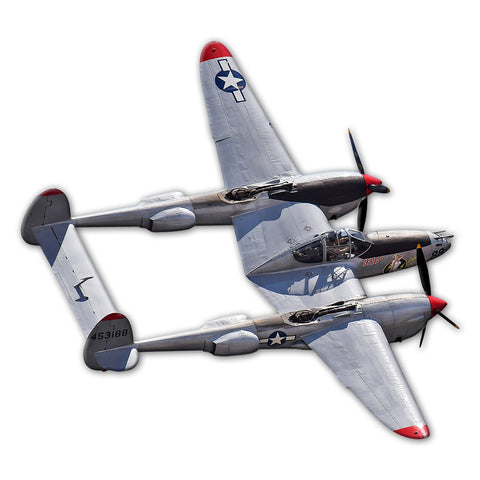 P 38 Lighting Cut out 16 X 14 vintage metal sign Metal Sign